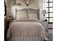Charlotte Natural and Azure King Quilt Set