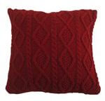 Cable Knit Red Pillow