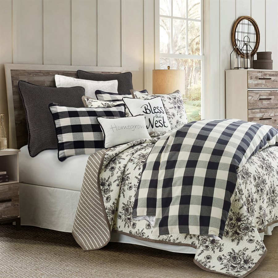 Camille Buffalo Plaid Twin Comforter Set - Traditional French Country  Farmhouse